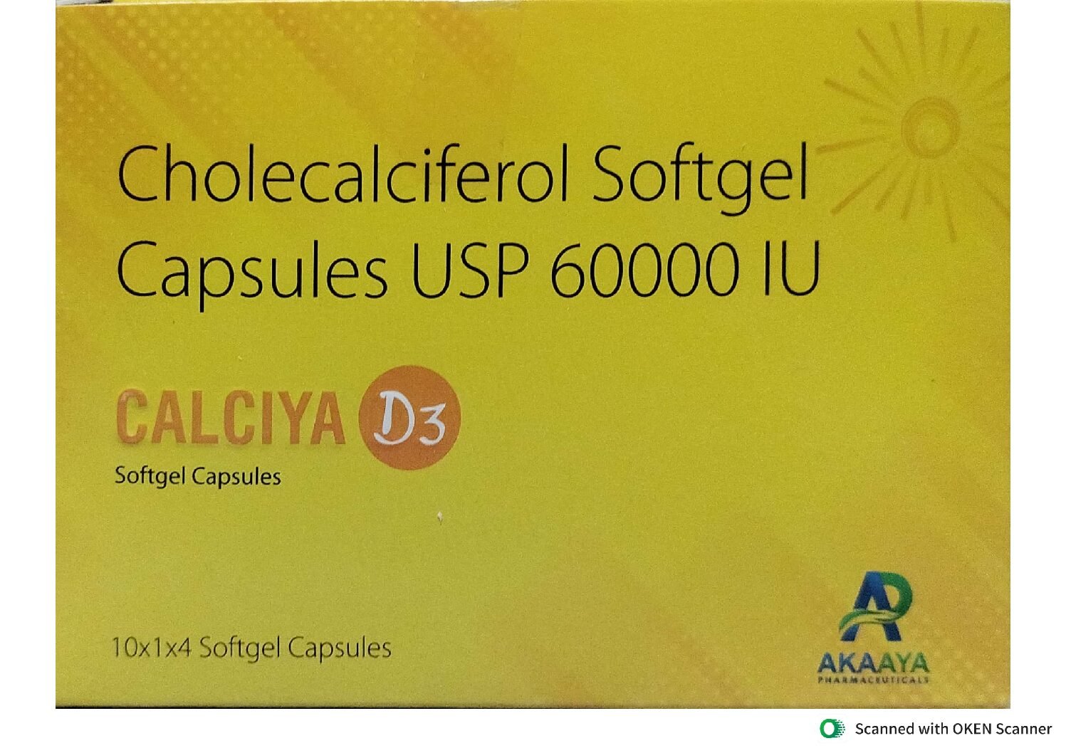 Cholecalciferol Softgel Capsules USP 60000 IU