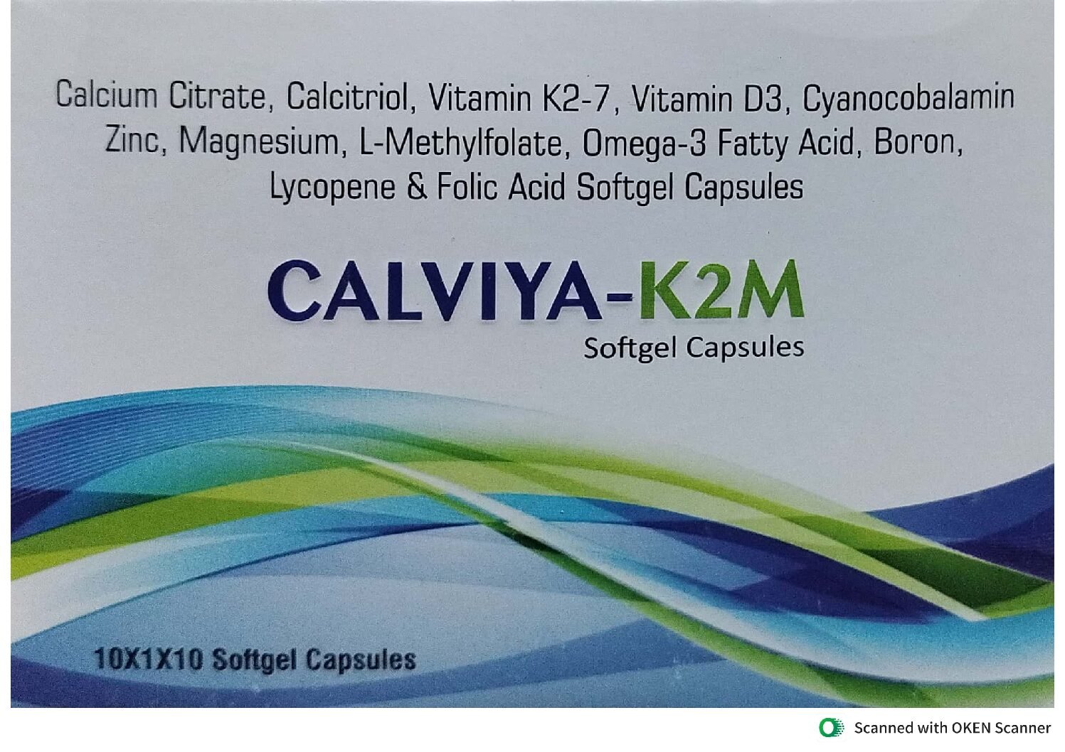 Calcium Citrate, Calcitriol, Vitamin K2-7, Vitamin D3, CyanocobalaminZinc, Magnesium, L-Methylfolate, Omega-3 Fatty Acid, Boron, Lycopene & Folic Acid Softgel Capsules